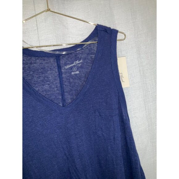Universal Thread™ Women's Linen Navy Blue Tank top size XXL - Picture 3 of 4